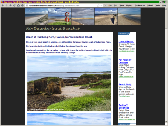 Northumberland Beaches Website